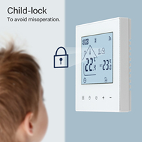 Termostato de calor de caldera de gas Zigbee con control de voz inteligente con programa semanal y función de control remoto
