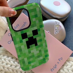 Coque de téléphone 2-en-1 Green Plaid <span class=keywords><strong>Monster</strong></span> 3D TPU pour Apple 16Pro Soft Case pour XR et Hard Case Compatible avec 15/13 Mobiles - Product Image 4