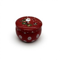 Ensemble cadeau de bougies parfumées de Noël de la marque Hongli, contenants ronds en étain, bougies en cire de soja, combustion longue durée, modèle HL-0009, Chine, Zhejiang