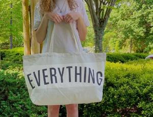 Sac de plage en coton de grande taille en gros, sac fourre-tout en toile - Product Image 3