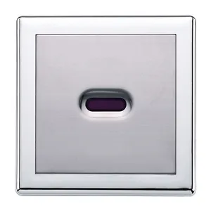 Sensor de descarga de urina para banheiro automático moderno em parede de latão AC DC dupla potência