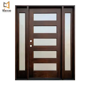 Different Style Exterior Aluminum Panel Entry Front Door For Villa