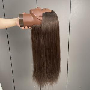 Cabeza de entrenamiento de estilo Cabeza de <span class=keywords><strong>muñeca</strong></span> de cosmetología de <span class=keywords><strong>pelo</strong></span> de fibra sintética larga y recta para práctica de cabello y peluquería - Product Image 5