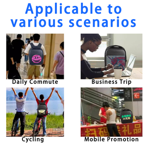 Pix 64*64 puntos nueva fábrica de moda al por mayor pantalla LED mochila para ordenador portátil de negocios con puerto de carga USB - Product Image 2