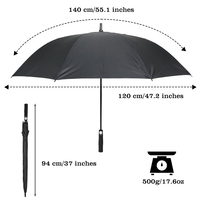 Les plus populaires en gros Grande poignée automatique Logo coupe-vent Imprime Grand parapluie de golf de marque personnalisée promotionnel de luxe avec logo