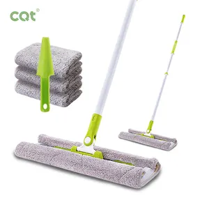 New Swivel Handle Microfiber Mop Washable Mop Pads for Dust and Wet Floor Cleaning with Adjustable Handle
