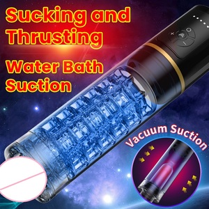 Bomba de vacío eléctrica para agrandar el pene, masturbador masculino de empuje, copa para entrenamiento del pene, juguetes eróticos para hombre - Product Image 3