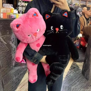Cuscino a Forma di <span class=keywords><strong>Gatto</strong></span> a Pois Little Red Book, Peluche Carino per Pausa Pranzo, Giocattolo Imbottito 31cm-50cm per Neonati e Bambine - Product Image 3