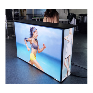 30 tables d'affichage de publicité d'<span class=keywords><strong>éclairage</strong></span> LED vendues stand d'<span class=keywords><strong>exposition</strong></span> pliable table de promotion Pop up bureau comptoir de salon - Product Image 1
