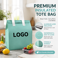 Sac isotherme imperméable non tissé personnalisé avec logo imprimé pour la livraison de nourriture, les plats à emporter, le café, les restaurants et la restauration