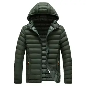 Tùy chỉnh người đàn ông của Windproof độn puffer Áo Khoác Trọng lượng nhẹ ấm quá khổ M-8XL có thể tháo rời trùm đầu xuống áo