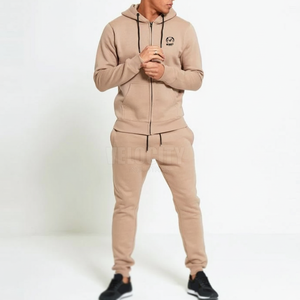 Conjuntos de gimnasio personalizados directos de fábrica para hombres Color sólido 100% algodón Transpirable Tamaño específico para adultos Temporada de invierno - Product Image 1