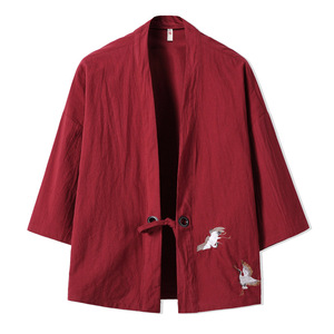 Cardigan pour hommes et femmes, dragon <span class=keywords><strong>chinois</strong></span>, vêtements traditionnels japonais, vêtements asiatiques, grue samouraï, style japonais, <span class=keywords><strong>kimono</strong></span>, manteau haori - Product Image 2