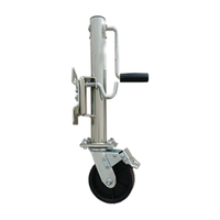 Roue jockey de remorque 1200lbs avec cric de remorque à enroulement latéral de frein avec roue de 6 "roue jockey rétractée pour remorque de bateau de caravane