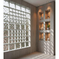 Brique de verre solide transparente pour cloison, brique de verre cristallin pour construction, brique de verre creuse carrée