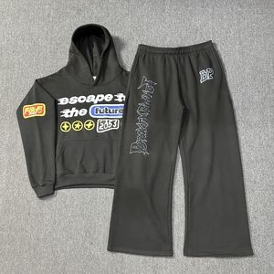 Sudadera con Capucha de Algodón Grueso para Hombre, Personalizable con Logotipo Bordado, 400 Gsm, Sudadera Oversize sin Cordones - Product Image 2