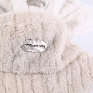 Gorro de Pescador para Mujer, Invierno, Grueso, Acolchado, Jacquard, Spandex/Algodón, Detalle de Botones, Color Sólido, Protección para las Orejas, Cálido - Product Image 4