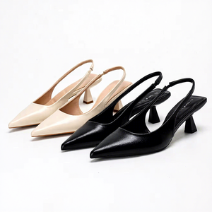 Escarpins Simples et Élégants à Bout Pointu, Sandales Compensées Mates, Rehaussant la Silhouette pour <span class=keywords><strong>Femme</strong></span> - Product Image 1