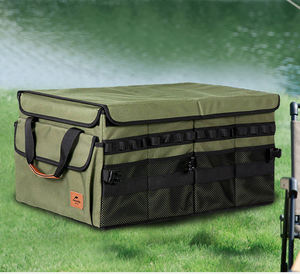 Camping Collapsible <b>Multi</b> <b>Compartment</b> SUV Trunk Organizer Waterproof Portable Car Storage <b>Bag</b> - Product Image 2