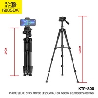 Trípode para Selfies y Fotografía de Productos de 1.6m, KTP-800, Antivibración, 360° °   Trípode Profesional y Estable para Fotografía Panorámica