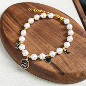 สร้อยคอมุกพร้อมโบว์เกรด AA มุกทรงกลม ขนาดเดียว ใส่ได้ทุกวันสำหรับสัตว์เลี้ยง สุนัข แมว - Product Image 5