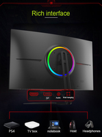 Moniteur LCD pour PC Moniteur de jeu à LED pour la maison et les étudiants 27 pouces Full High-Definition Super Wide Curved Surface Screen 2K 165hz 1