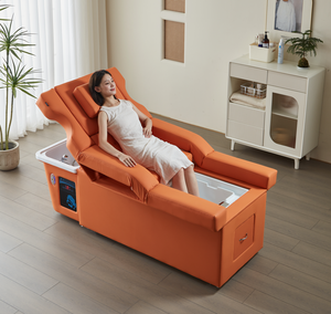 Shampooing tête Spa chaise longue chauffée bain de pieds cuir chevelu Spa civière avec lavage de tête pédicure - Product Image 2