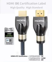 Cable Premium Chapado en Oro de 8K con Revestimiento de PVC para Uso Multipropósito, Compatible con Televisores Samsung, Monitores y Reproductores de DVD