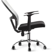 Silla de Oficina Ejecutiva Giratoria Ajustable en Altura con Base de Acero Inoxidable Resistente y Malla Transpirable