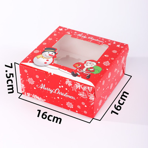 Tùy Chỉnh Baking Thực Phẩm Cookie Tráng Miệng Hộp Bánh Trung Quốc Giáng Sinh Hộp Bánh Với Cửa Sổ Nhựa Trong Suốt - Product Image 6