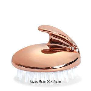 Galvanoplastie Silicone Shampooing Brosse Maison Cuir Chevelu Nettoyage Anti-démangeaisons Grattage Massage <span class=keywords><strong>Cheveux</strong></span> Tête Massage GG - Product Image 5