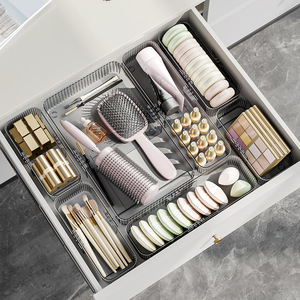 Acrylic Drawer Organizer Storage <b>Box</b> Rectangular No Lid Kitchen Tableware Organizer Standing Type Solid Color - Product Image 2
