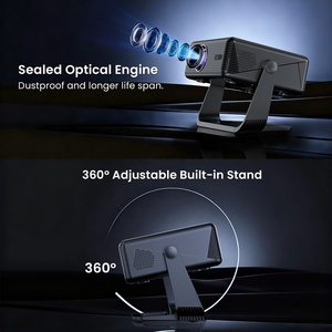 Projecteur intelligent avec applications intégrées, système Android 14, 2+16 Go, pour films, entièrement scellé, mini-support, poignée, résolution native 1080P, 450 lumens ANSI - Product Image 2