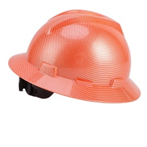 หมวกนิรภัยสีส้มแบบ V ไม่มีร่อง 6 จุดยึด สำหรับงานก่อสร้าง - Product Image 2