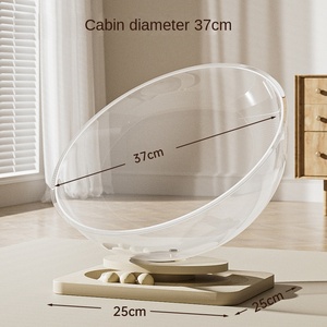 Casa transparente para gatos, muebles para gatos de espacio pequeño, <span class=keywords><strong>cama</strong></span> de cápsula para mascotas antiarañazos, <span class=keywords><strong>nido</strong></span> de cápsula espacial con patrón sólido - Product Image 3