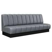 Banquette de restaurant en cuir PU noir, canapé commercial, banc de salle à manger, mobilier de café pour café, fast-food, bistrot, bar
