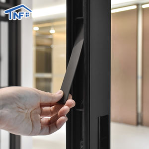 גדול כפול חתוך אלומיניום פטיו דלת חבויים הזזה זכוכית כיס חיצוני קיפול מסך קיפול נירוסטה - Product Image 4