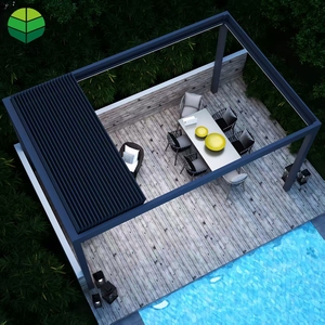 <span class=keywords><strong>Pergola</strong></span> Bioclimatica in Alluminio con Telecomando del Produttore, Tetto a Lamelle Orientabili Retrattile e Impermeabile per Ombreggiatura da Giardino Esterno - Product Image 2