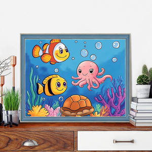 <span class=keywords><strong>ภาพ</strong></span><span class=keywords><strong>วาด</strong></span>ติดเพชร5D รูปปลาการ์ตูนของเด็กศิลปะบุคลิกของโลกภาพ<span class=keywords><strong>วาด</strong></span>เพชรของตกแต่งบ้าน - Product Image 1