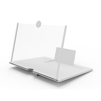 12 Inch 3D Mobile Phone Screen Magnifier HD Video Amplifier Stand Bracket Movie Game Magnifying Folding Phone Desk Holder