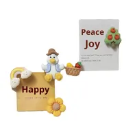Mini canard en microfibre, aimant de réfrigérateur, autocollant magnétique mignon et puissant, décoration créative 3D compacte, couples