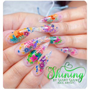 MAFANAILS 20/100 pièces, mélange de couleurs, fleurs séchées 3D naturelles, autocollants pour nail art DIY, non toxiques pour la manucure - Product Image 4
