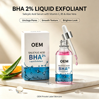 Soin de la peau OEM 30ml Liquide Anti-rides Anti-âge Éclaircissant Vitamine C B5 BHA 2% Aloe Vera Réduit les rougeurs Points noirs Usage domestique