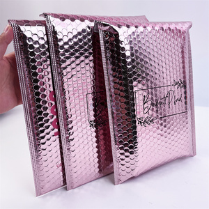 Bao bì thư hơi kim loại màu hồng tùy chỉnh bán buôn, túi thư hơi kim loại nhiều lớp - Product Image 2