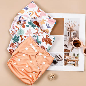 حفاضات قماش مضادة للماء بتصميم جديد من Happyflute ، حفاضات أطفال قابلة للغسل بالجملة مع خطاف وحلقة ، حفاضات قابلة لإعادة الاستخدام - Product Image 3