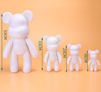 Nouvelles Ventes Flash Ours Fluide Graffiti Peinture Poupée DIY Ours Fluide Multi-Tailles Tirelires Blanches Figurines Ours Fluide Jouet d'Art