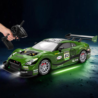 Coche de Derrape RC 1:16 2.4GHz con Aceleración Proporcional, Luces LED Delanteras/Traseras, Chasis Ajustable de 10 Modos y Control Remoto de Alta Gama