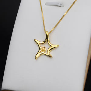 Pendentif en argent S925, nouveau, 5-6 étoiles de mer, pentagramme avec chaîne claviculaire, accessoires en perles DIY pour femmes, 878 - Product Image 3