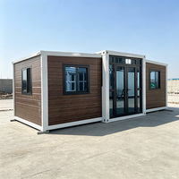 Casa Contenedor Plegable Expandible al por Mayor de Fábrica, Villa Contenedor Prefabricada Desmontable de 2 Dormitorios Resistente a la Humedad