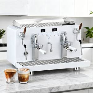 Cafetera Comercial para Cafetería y Restaurante, Máquina de Café Espresso Semiautomática de Doble Cabezal de Acero Inoxidable para Negocios - Product Image 1